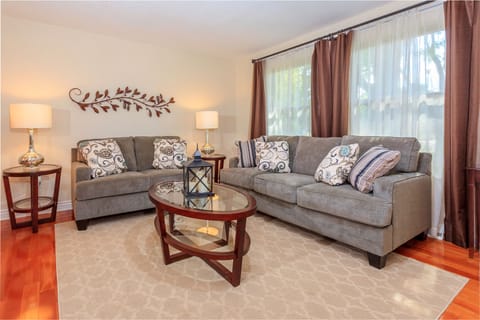 This 3-bedroom two-story with finished basement features an outstanding location