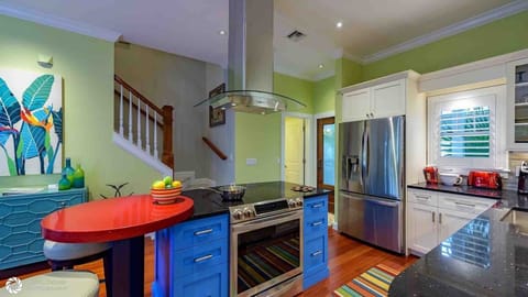 The kitchen is fully equipped with all tools and appliances...