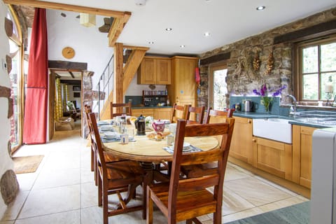 A warm and friendly kitchen