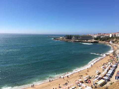 Beach nearby, sun loungers