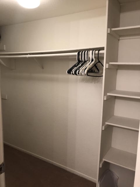 Walk-in closet in both bedrooms
