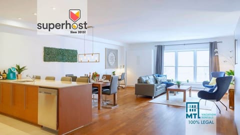 We are Superhost since 2015 with over a 1000 great reviews ! We have all the city permits and insurance required.
             *** 100% LEGAL **

Huge open space:  living room, dining area, work space, 1 murphy bed  with Queen memory foam mattresses