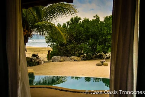 The view from Casa Oasis Troncones downstairs master bedroom