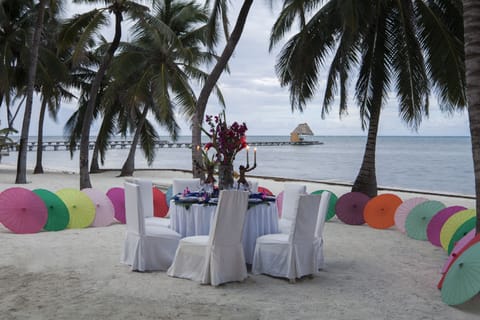 Outdoor banquet area