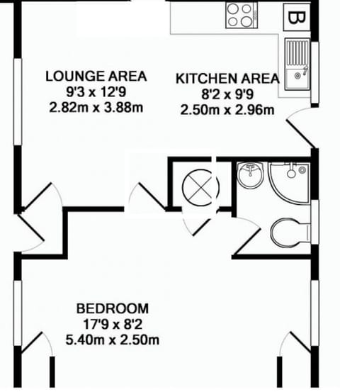 The plan of the Cottage. Not to scale.