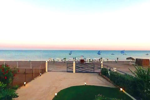 On the beach, beach towels