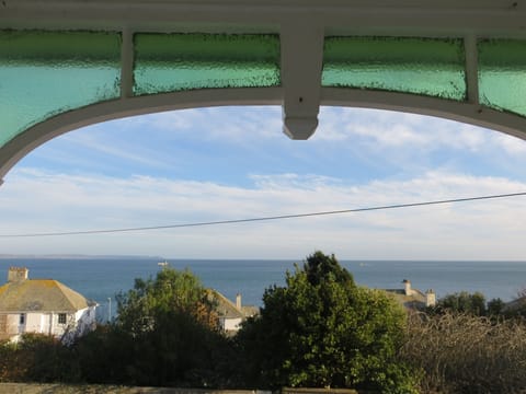View across Looe Bay from the master bedroom balcony.