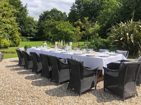 Outdoor banquet area