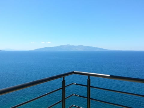 Enjoy the beautiful terrace view towards Korfu