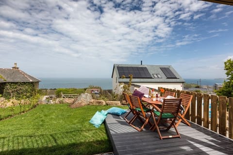 Decking and view to Island & Godrevy Lighthouse