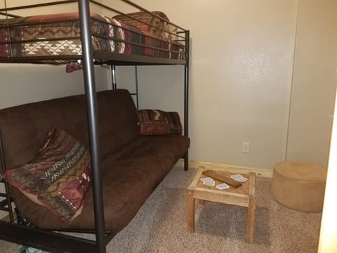 The Bunk h ouse(aka kids hangout) with couch made