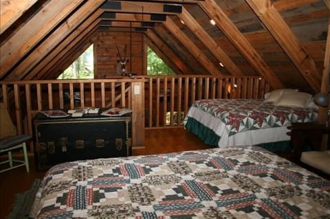 Two double beds in the loft