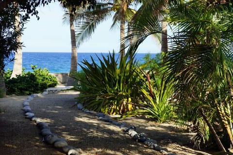 On the beach, sun loungers, beach towels