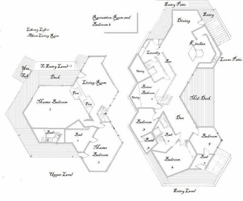 floor plan
on left is the upstairs
on right is the entry level with no stairs