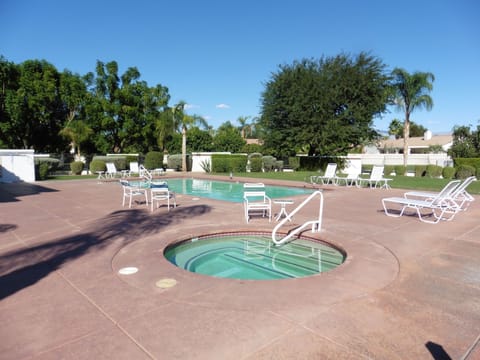 Outdoor pool, a heated pool