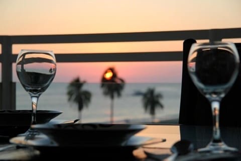 Enjoy a glass of wine with spectacular sunsets