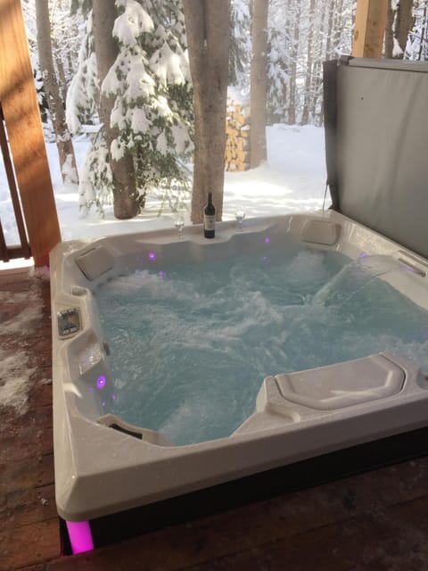 Hot tub on back deck