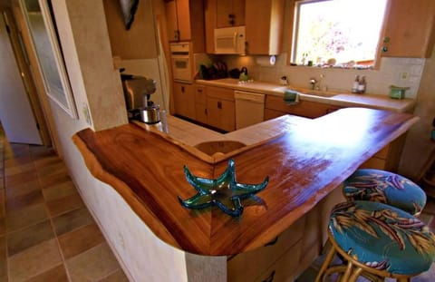 Upstairs Kitchen Acacia Counter