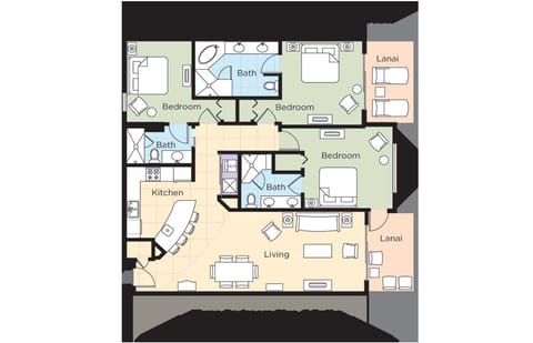 3BR/3BA at Emerald Grande in Destin, FL - 1566 sqft Resort in Okaloosa Island