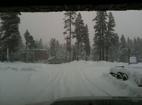 Covered Parking keeps the car clear of snow - BV Lodge is 100yd straight ahead