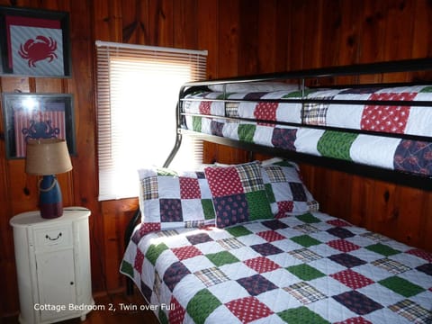 Cottage bedroom #2, Pyramid Bunk: Twin over Full