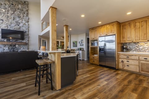 Barstools at the kitchen island
