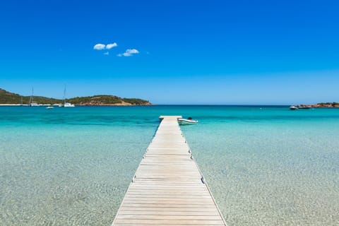 Beach nearby, sun loungers