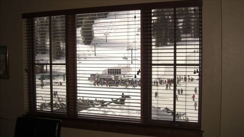 You can keep an eye on your kids skiing from the comfort of the living room.