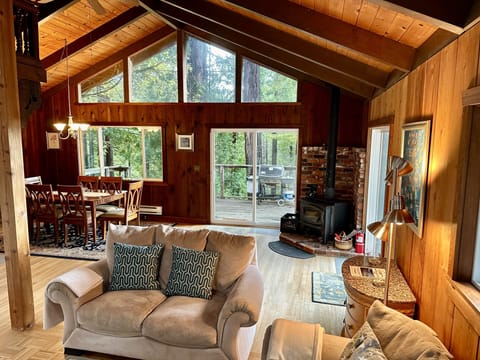 The house is flooded with light from morning to late afternoon.