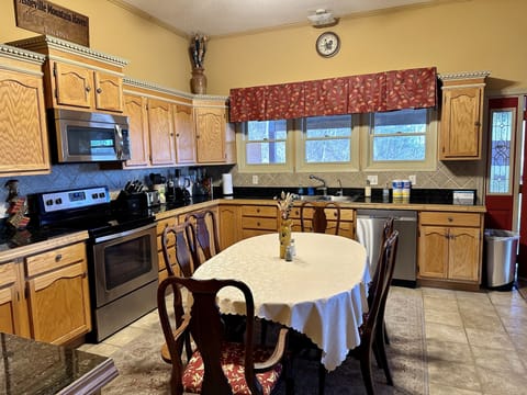 Kitchen includes Keurig coffee maker and drip coffee maker, all pots, pans, etc.