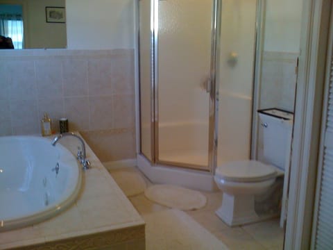 Shower, jetted tub