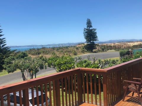 Front deck Doubtless Bay view to Coopers Beach