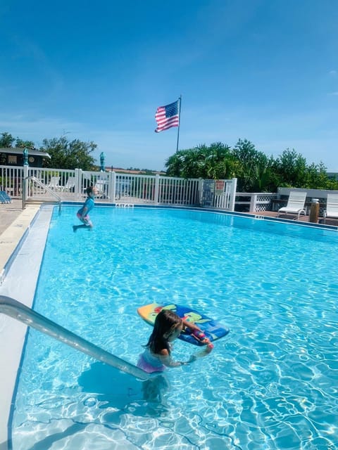 Outdoor pool, a heated pool