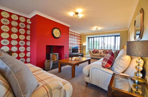 Large 30foot lounge with log burner