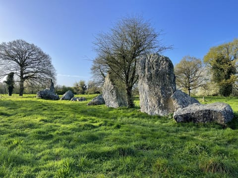 Menhir Guitte, short walk from the house.