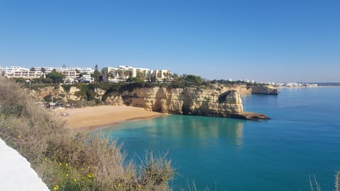 Beach nearby, sun loungers