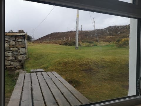 Kitchen window Outlook onto patio