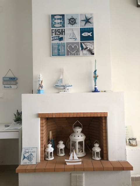 Living room fireplace