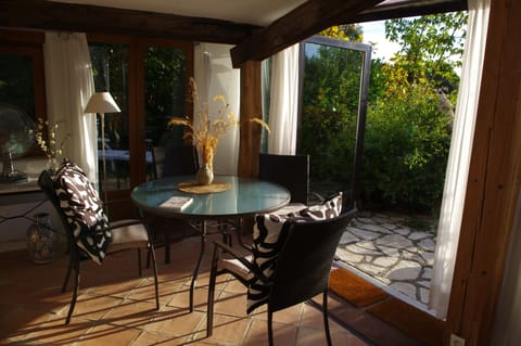 Lower bedroom opening to terrace