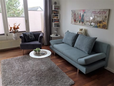 Living area | TV, DVD player, books, stereo