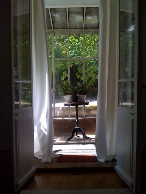 Veranda with view of living room facing south