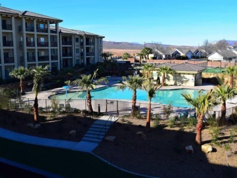 View of Pool from balcony