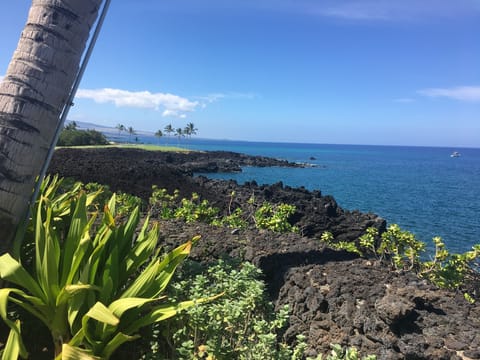 Beautiful and stunning Hali’i Kai in Waikoloa. The view from the pool.