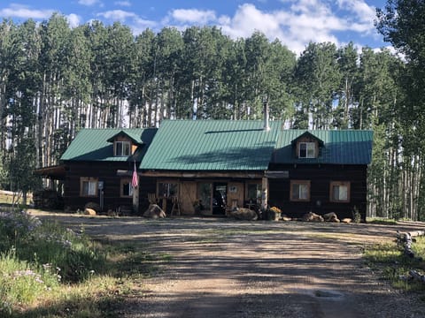 Looking at front of Laughing Coyote Lodge