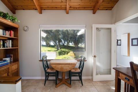 Enjoy your coffee in this sunny spot.