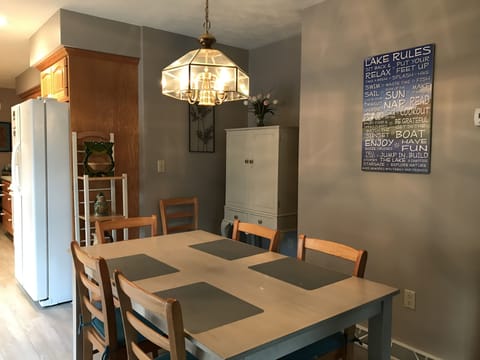 Dining table with seating for 6