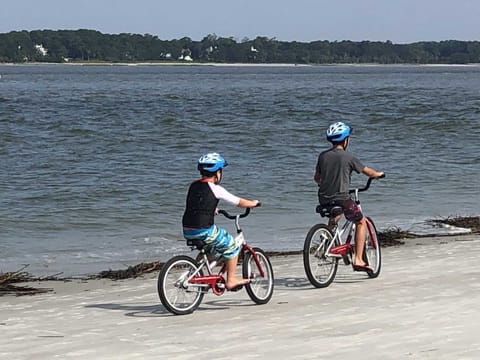biking at low tide 