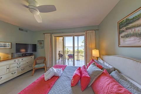 lovely view of beach from master bedroom and access to balcony