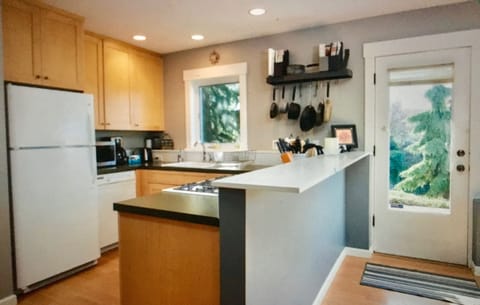 Kitchen and private entry door