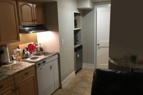 Fridge, dishwasher, dining tables, kitchen islands